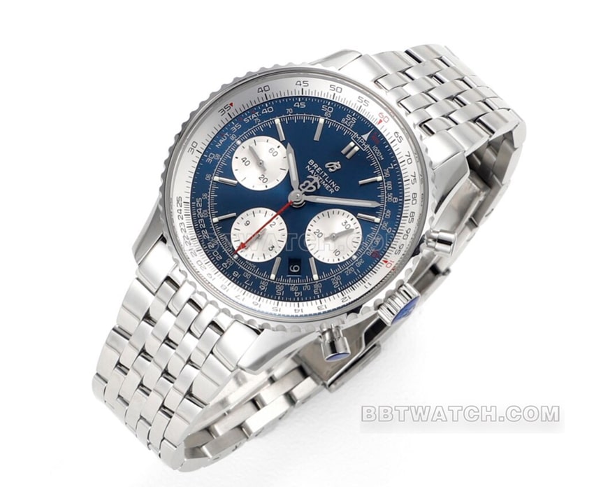 BLS factory Breitling aviation chronograph1:1super watch blue dialAB0127211C1A1front live photo