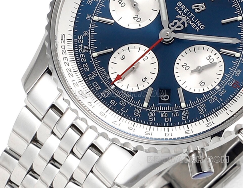BLS factory Breitling aviation chronograph1:1super watch blue dialAB0127211C1A1front live photo