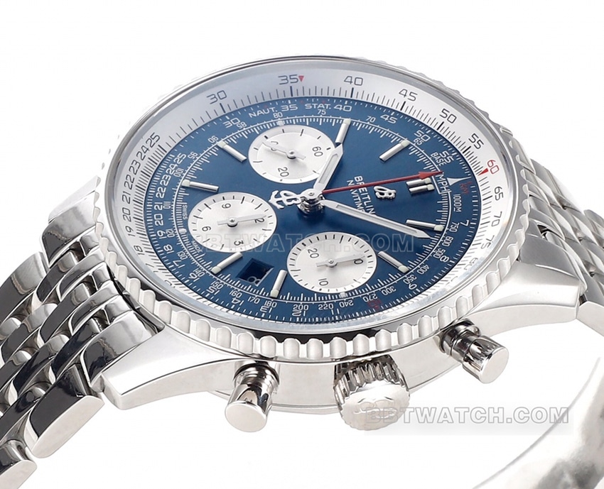 BLS factory Breitling aviation chronograph1:1super watch blue dialAB0127211C1A1side live photo