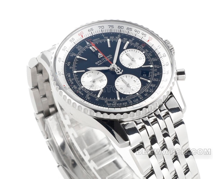 BLS factory Breitling aviation chronographsuper black panda disk AB0121211B1A1front live photo