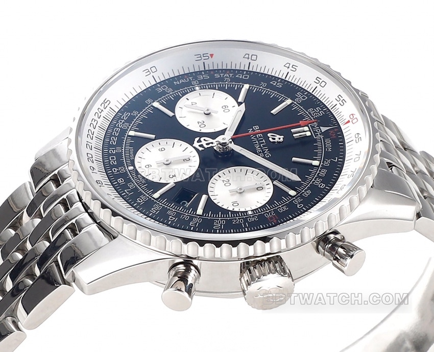 BLS factory Breitling aviation chronographsuper black panda disk AB0121211B1A1side live photo