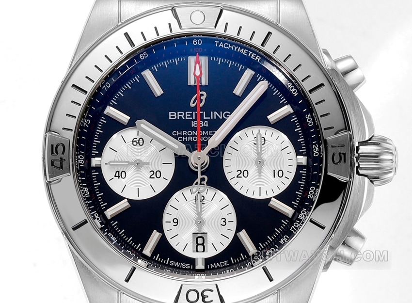 BLS factory Breitling machinery chronograph1:1super black panda disk AB0134101B1A1front live photo
