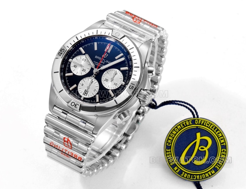 BLS factory Breitling machinery chronograph1:1super black panda disk AB0134101B1A1front live photo