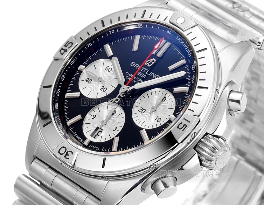 BLS factory Breitling machinery chronograph1:1super black panda disk AB0134101B1A1front live photo