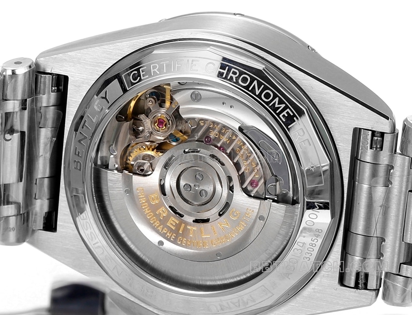 BLS factory Breitling machinery chronograph1:1super clonegreen dialAB01343A1L1A1caseback live photo