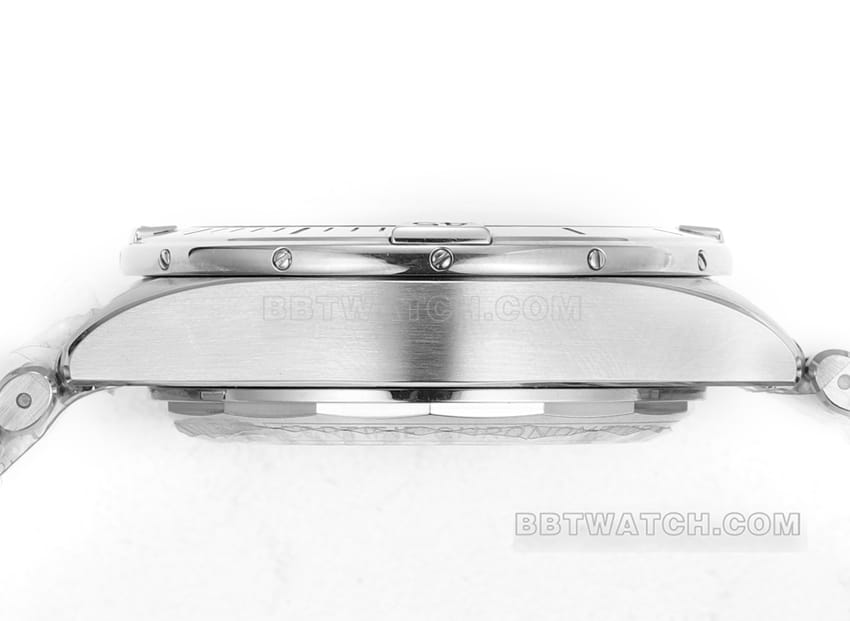 BLS factory Breitling mechanical chronographsuper cloneblue dialsteel bracelet model AB0134101C1A1side live photo
