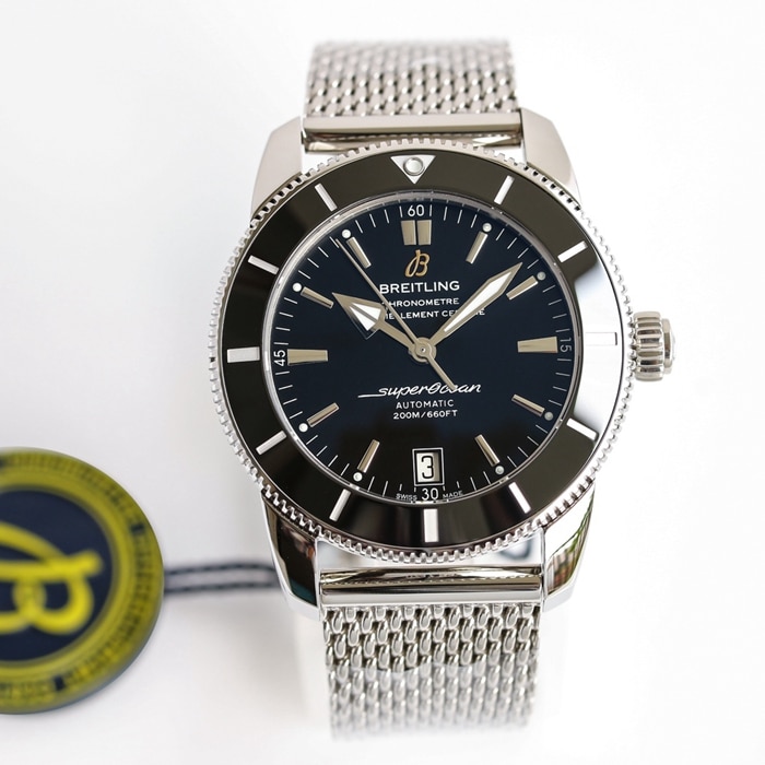 top-tier watch Breitling men's black dial super ocean culture series mechanical watch
