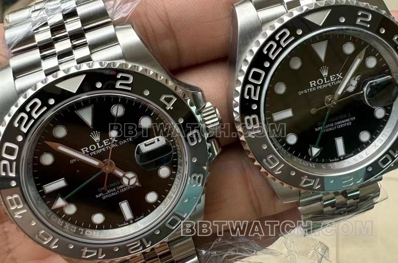 clean factory black gray circle top-tier watch 2024GMT-MasterII new model 126710lumewater resistance3285movement natural light pair width=