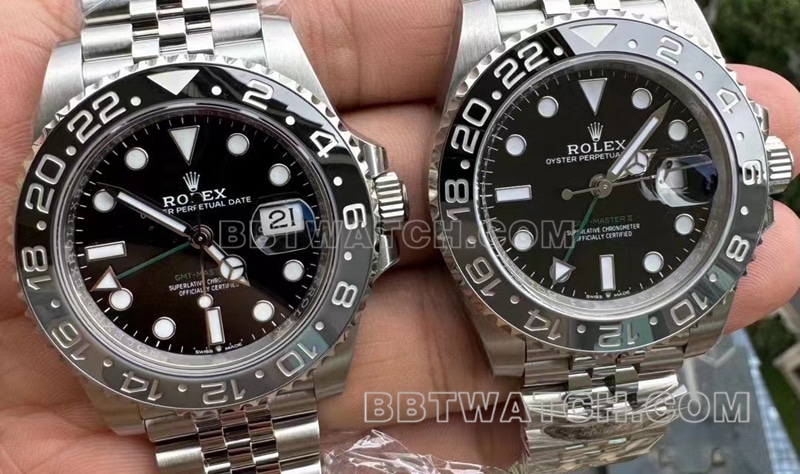 clean factory black gray circle top-tier watch 2024GMT-MasterII new model 126710lumewater resistance3285movement natural light pair width=