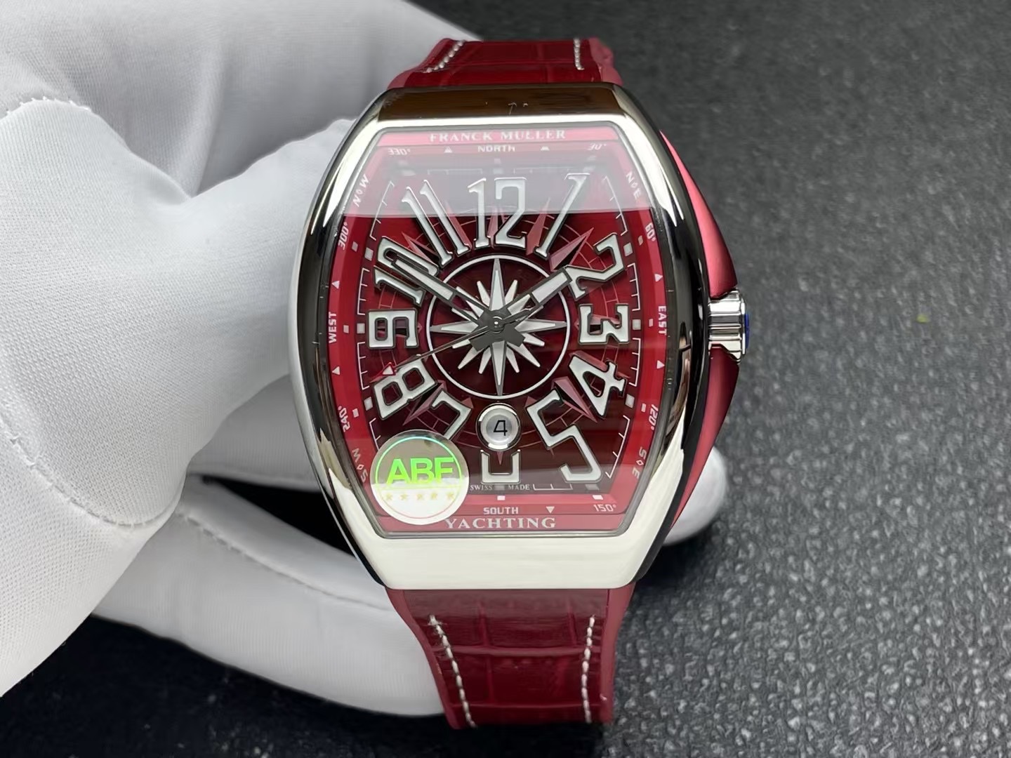 Franck Muller Vanguard V45 Automatic Yachting Burgundy 1:1 Best Replica ABF 45mm