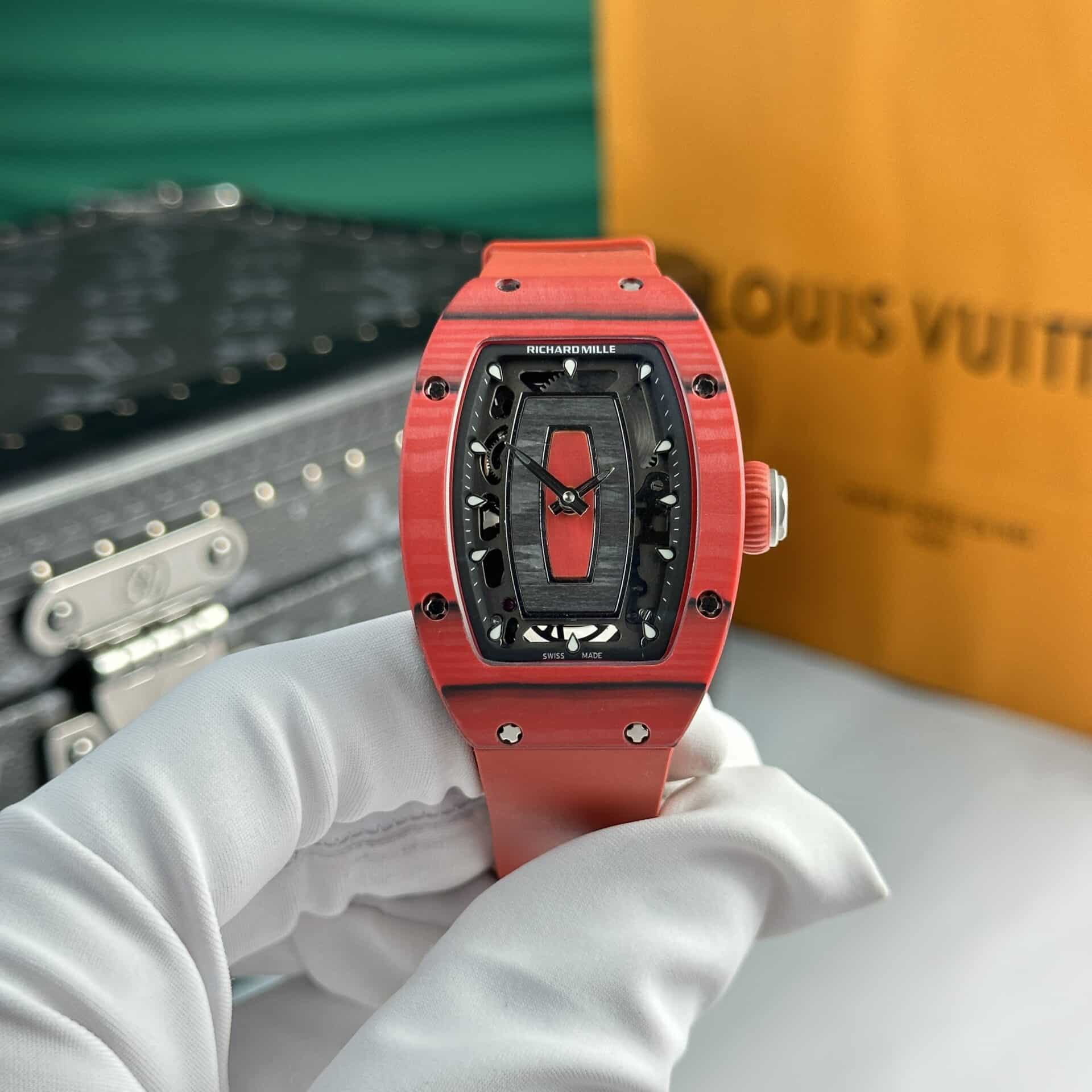 Richard Mille RM07-01 Red Carbon TPT Quartz Racing Red Limited Edition Best Quality Replica 45.32 x 32.3mm