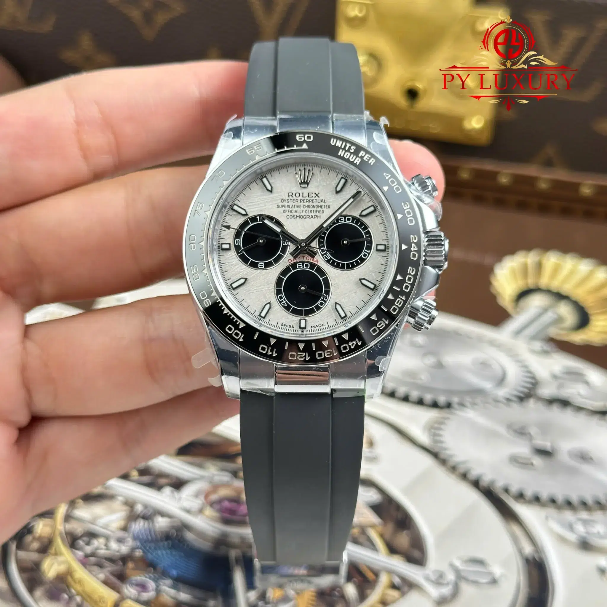Rolex Daytona 126519LN Meteorite Dial Oysterflex Gained Weight 1:1 Replica QF 40mm