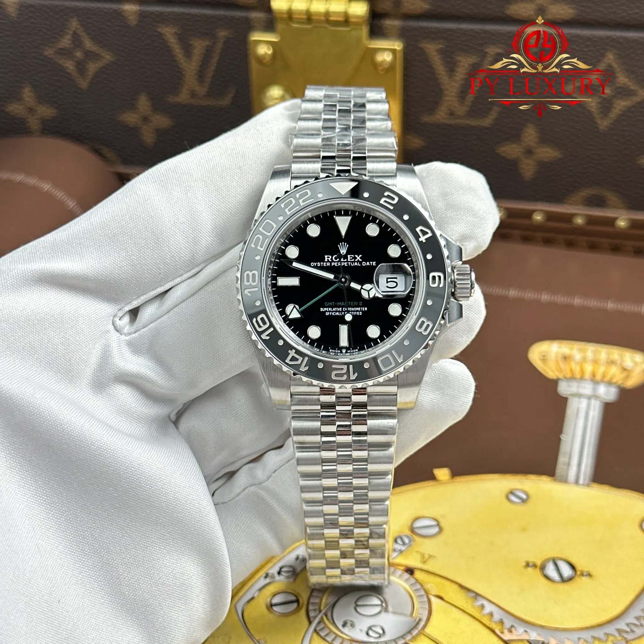 Rolex GMT-Master II 126710GRNR Bruce Wayne Black Grey Ceramic Bezel Jubilee Bracelet Super Clone VSF 40mm
