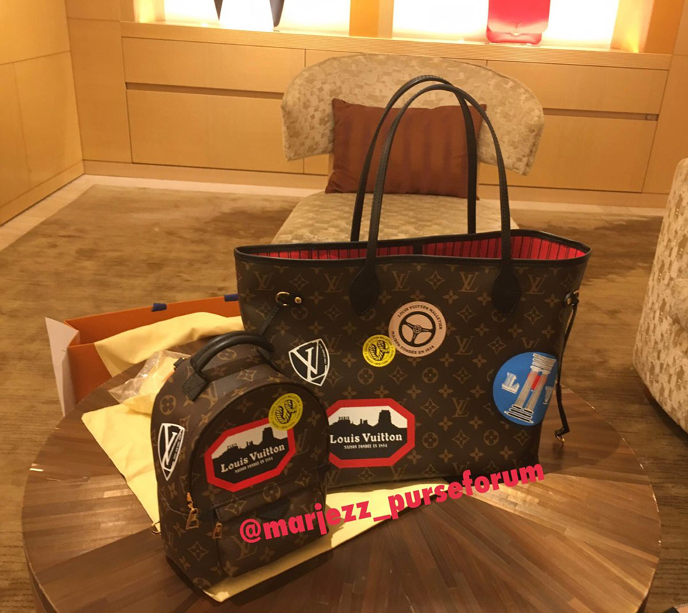 tPF Member: Marjezz Bag: Louis Vuitton Palm Springs Mini World Tour Louis Vuitton World Tour Neverfull Shop: Palm Springs $1,960 via Louis Vuitton and Neverfull $1,570 via Louis Vuitton