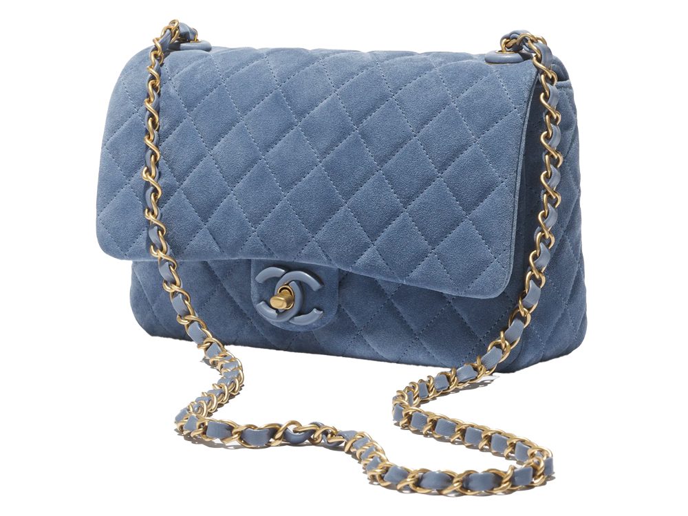Chanel Flap Bag Blue Maxi