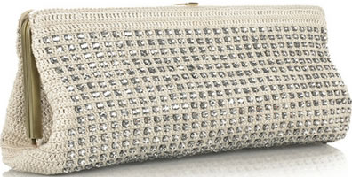 Pochette Chloe Iris en crochet et strass