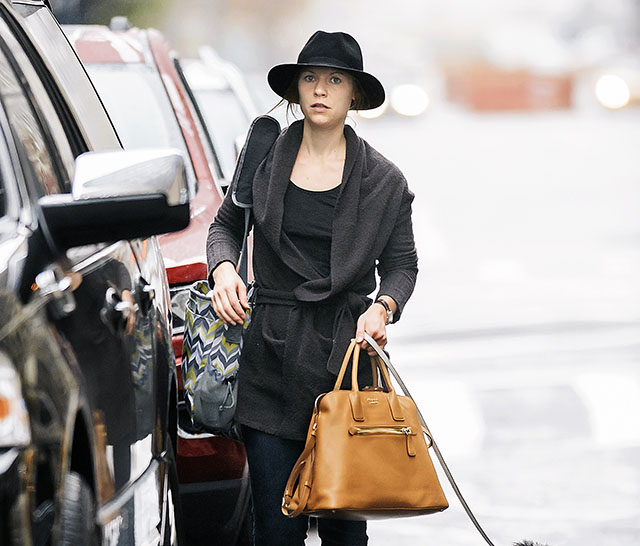Claire Danes Goes For A Walk With Her Pup And Her Prada Bag