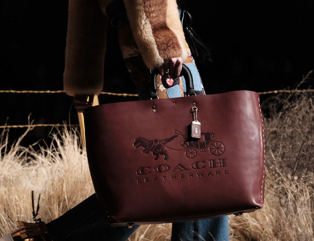 Découvrez nos photos exclusives des jolis sacs de défilé de l'automne 2017 inspirés des prairies de Coach