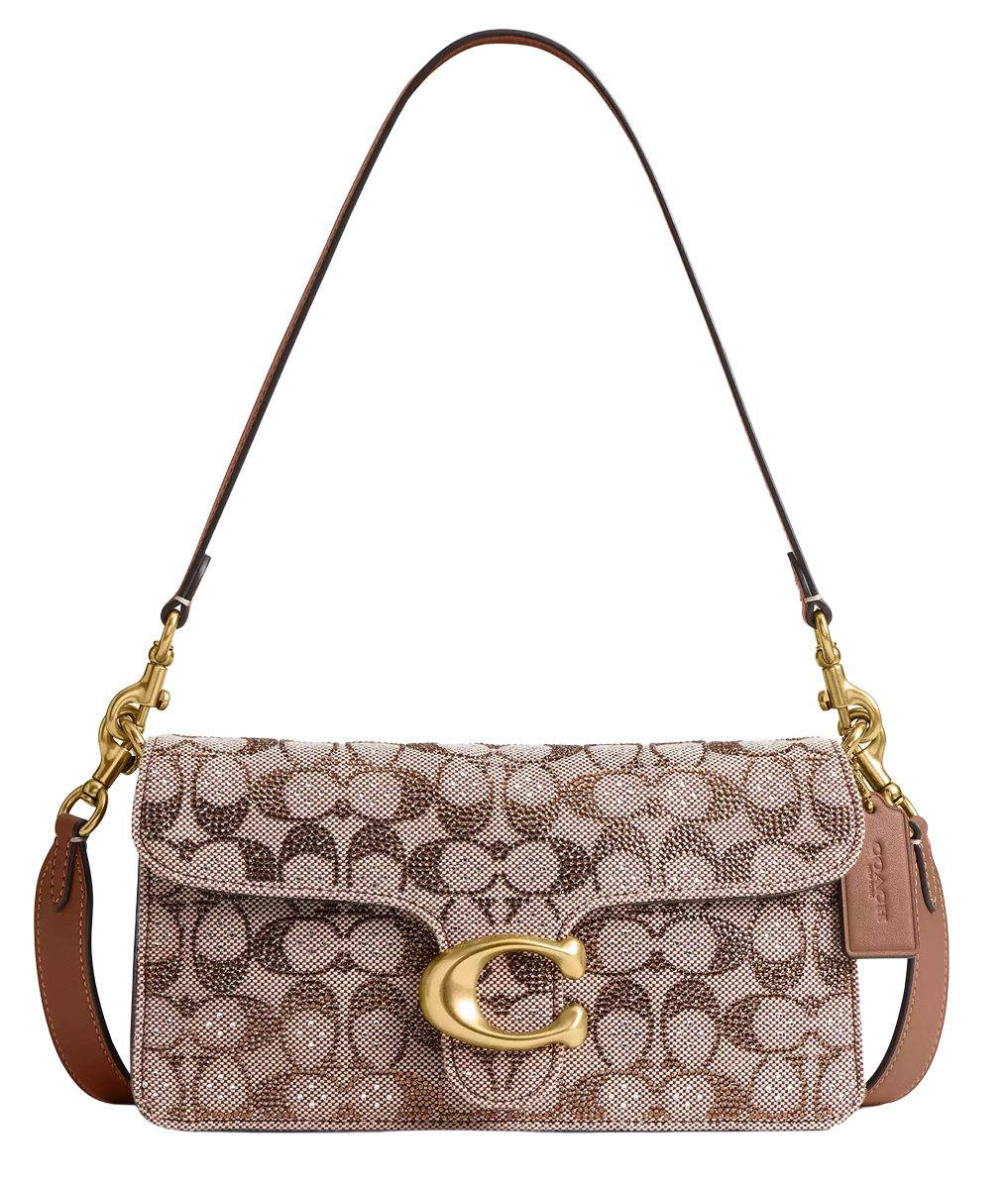 Coach Tabby Shoulder Bag 26 In Crystal Signature Jacquard