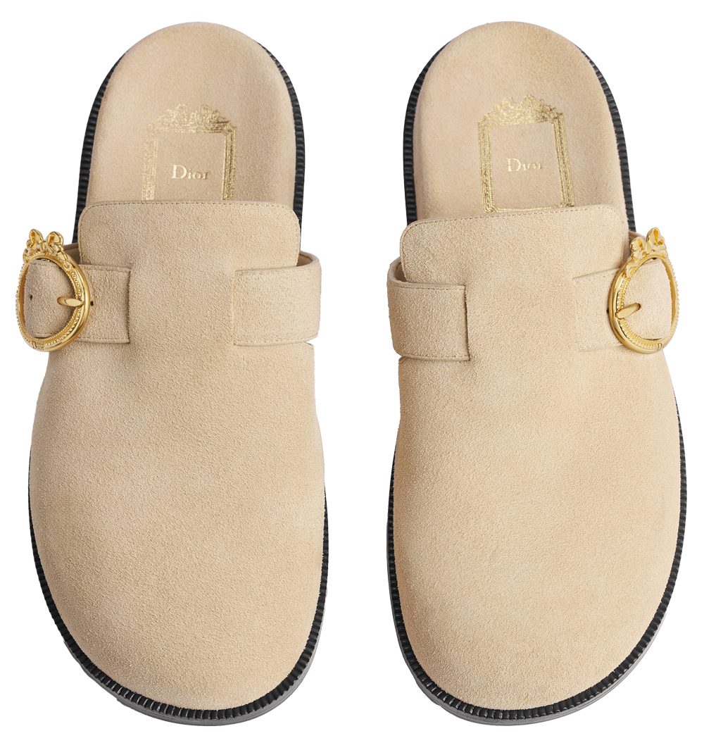 Dior Suede Medaillon Mules