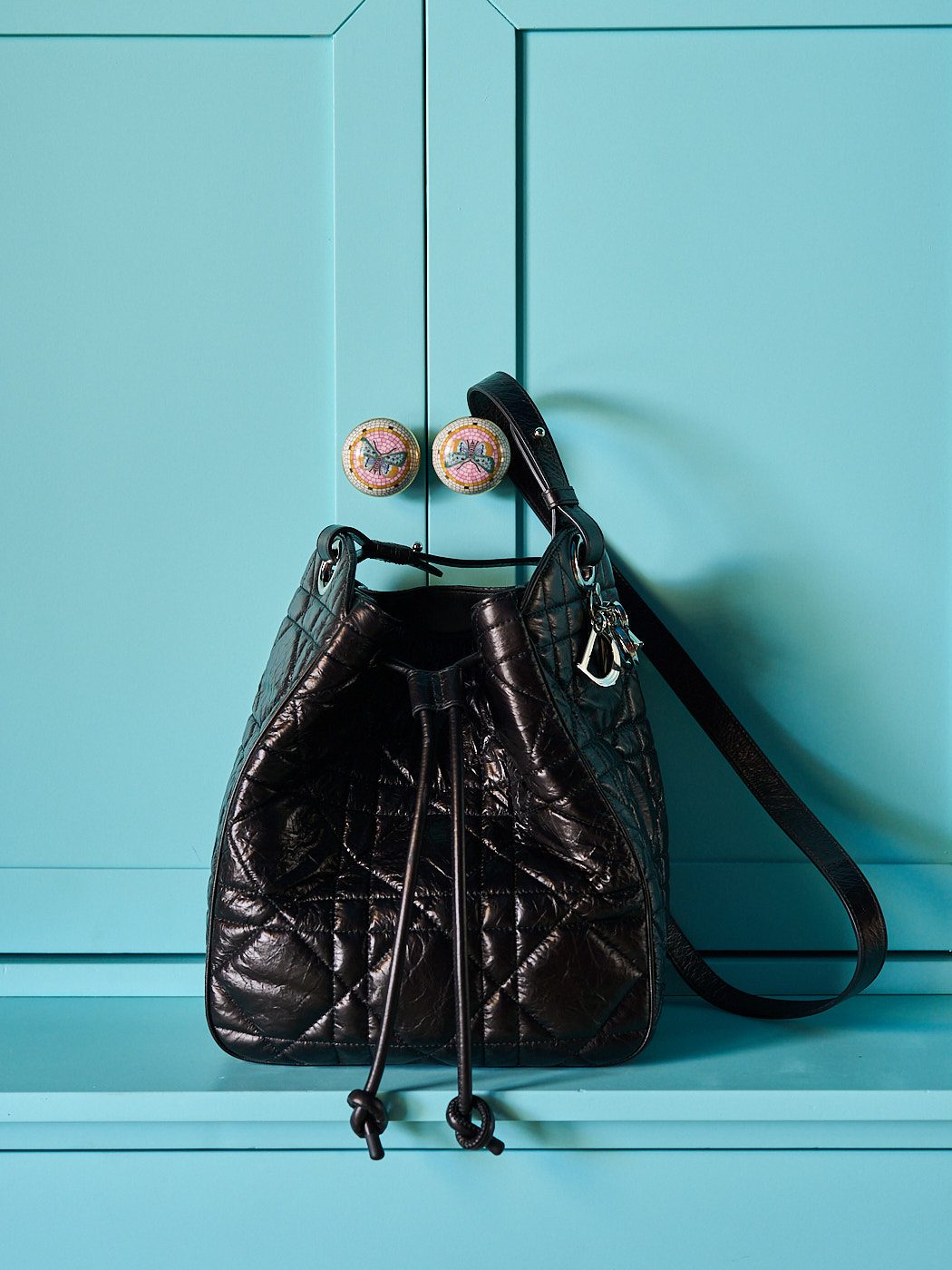 Dior D Motion Hobo Detail Black Cannage