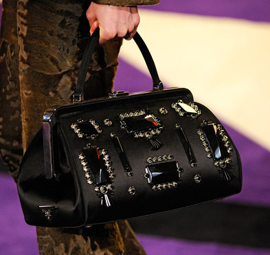 Prada Fall 2012 handbag on model