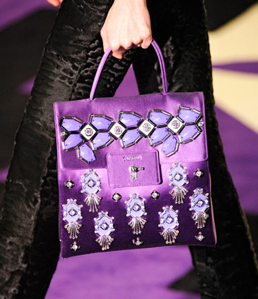 Prada Fall 2012 bag with gemstone detail