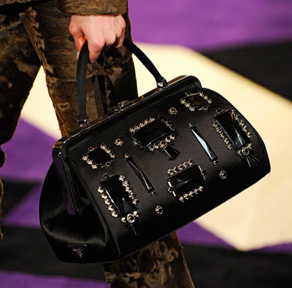 Prada Fall 2012 bag with gemstone