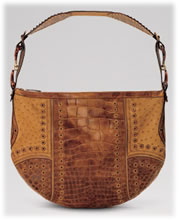 Gucci Crocodile And Ostrich Patchwork Bag