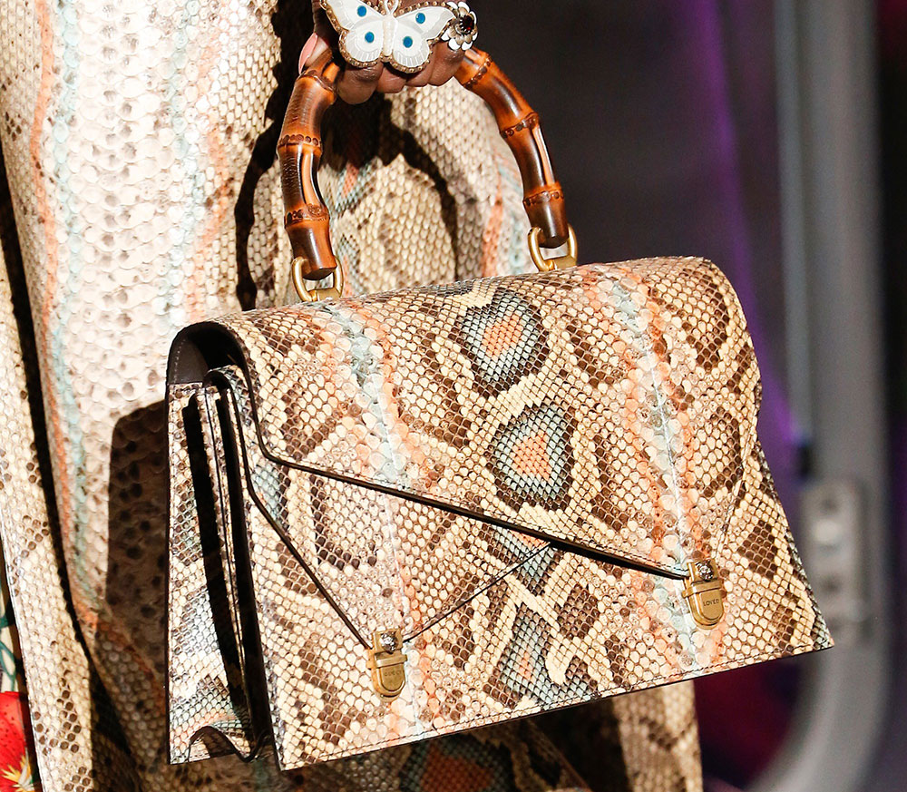 Gucci Gets Heavily Into The Brand's Signature Bamboo For Its Fall 2017 Bags