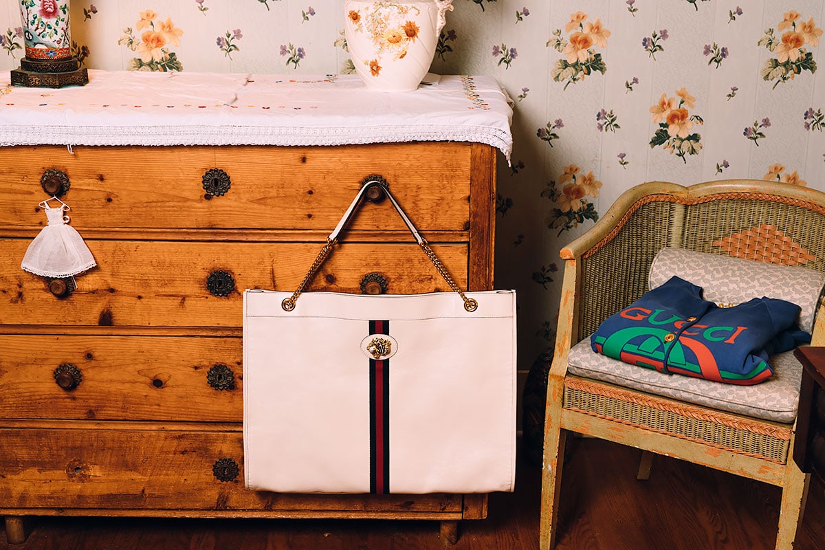 Gucci Rajah Tote Maxi White
