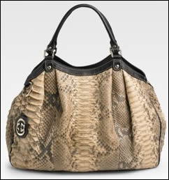 Gucci Sukey Large Python Tote