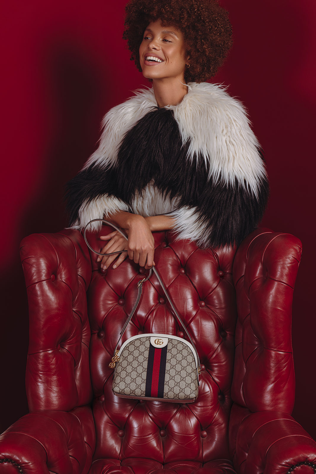 Gucci White Ophidia Shoulder Bag
