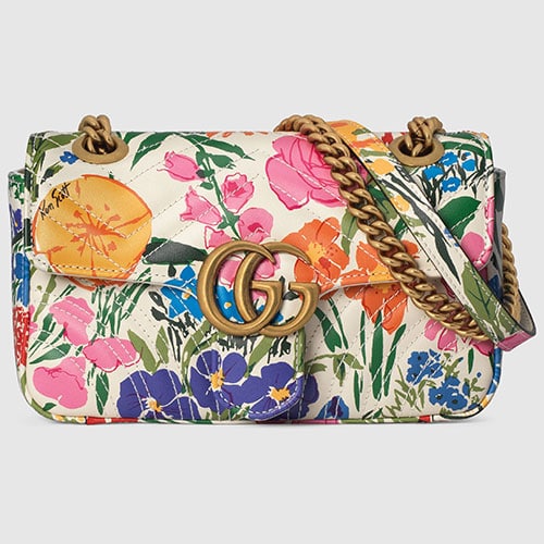 446744 UAMGB 9251 001 060 0000 Light Online Exclusive Ken Scott print GG Marmont mini shoulder bag