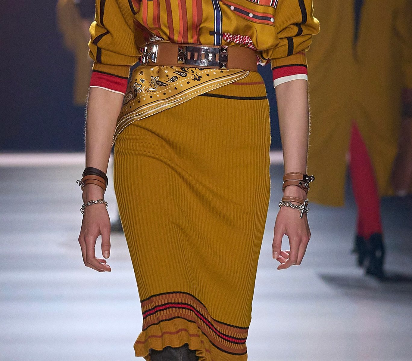 Herm&egrave;s AW24 Look 10. Photo via Vogue.com. 