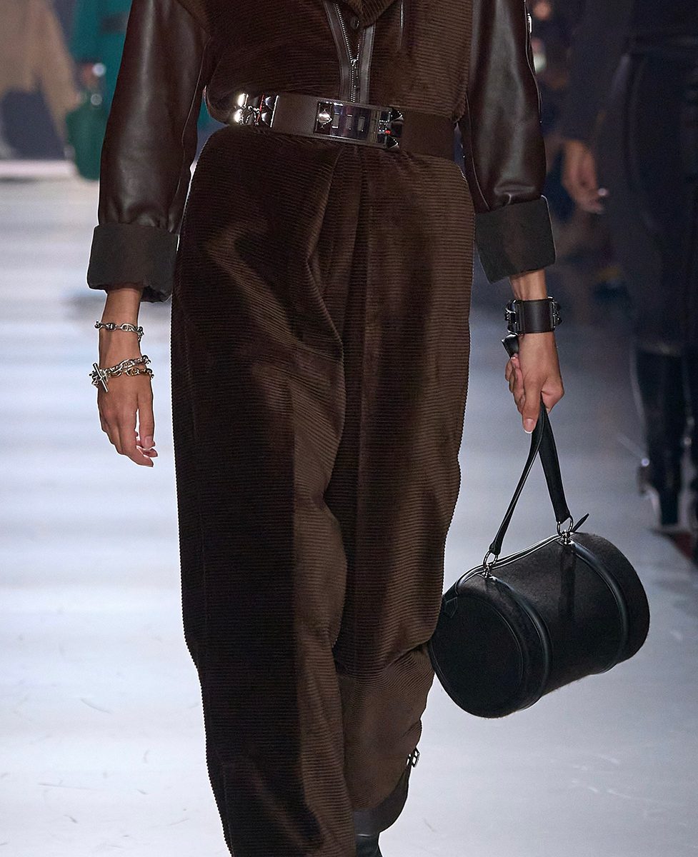Herm&egrave;s AW24 Look 36. Photo via Vogue.com. 
