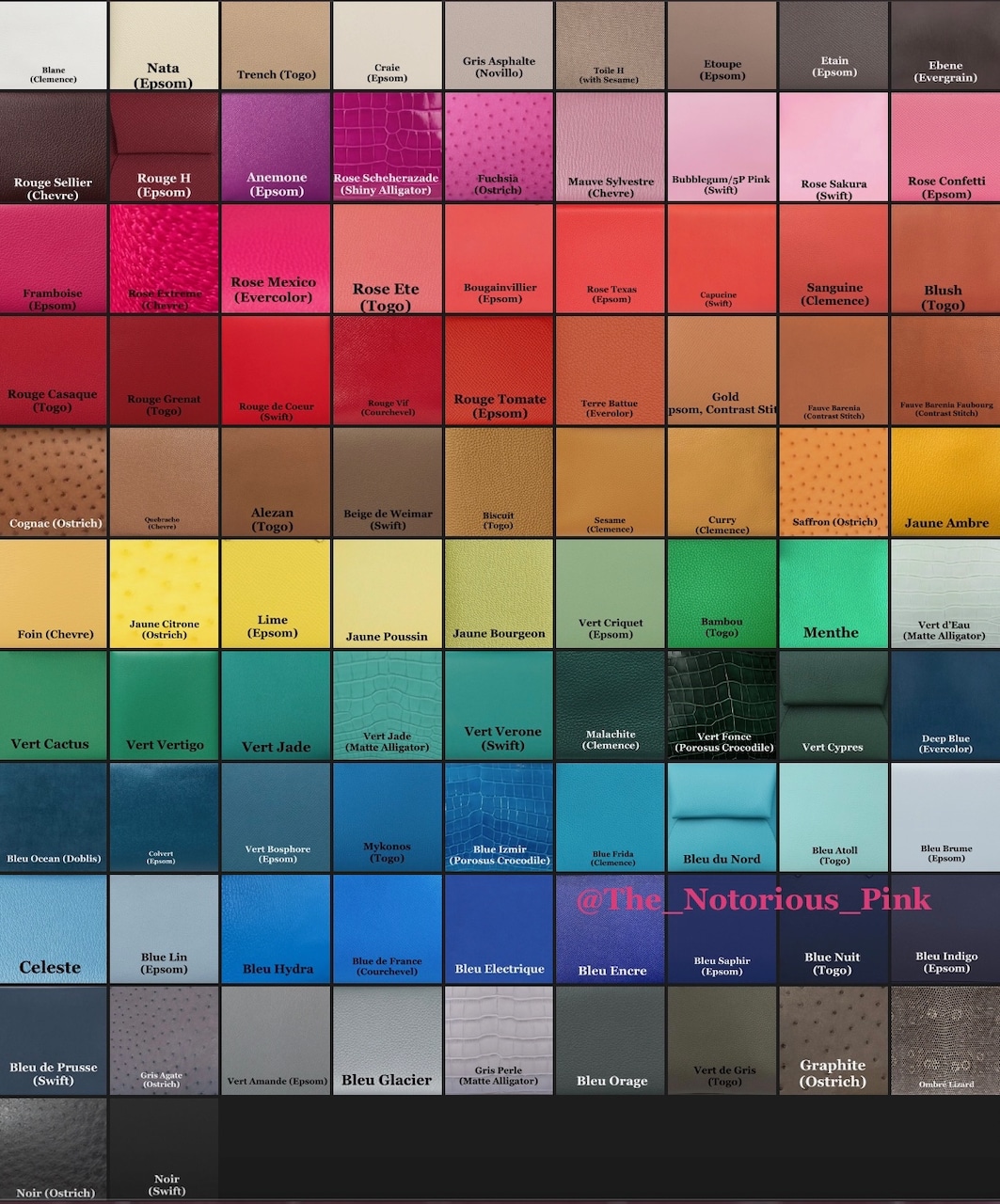 Leather Colors for Autumn-Winter 2021. Photo via @The_Notorious_Pink.