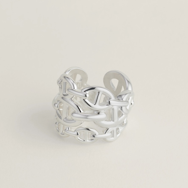 Chaine d'ancre Enchainee ring, large model, width: 0.76