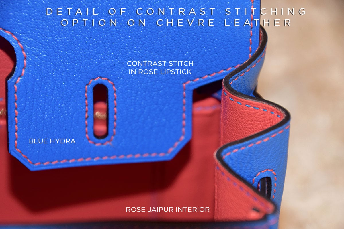 Hermes Special Order Contrast Stitching