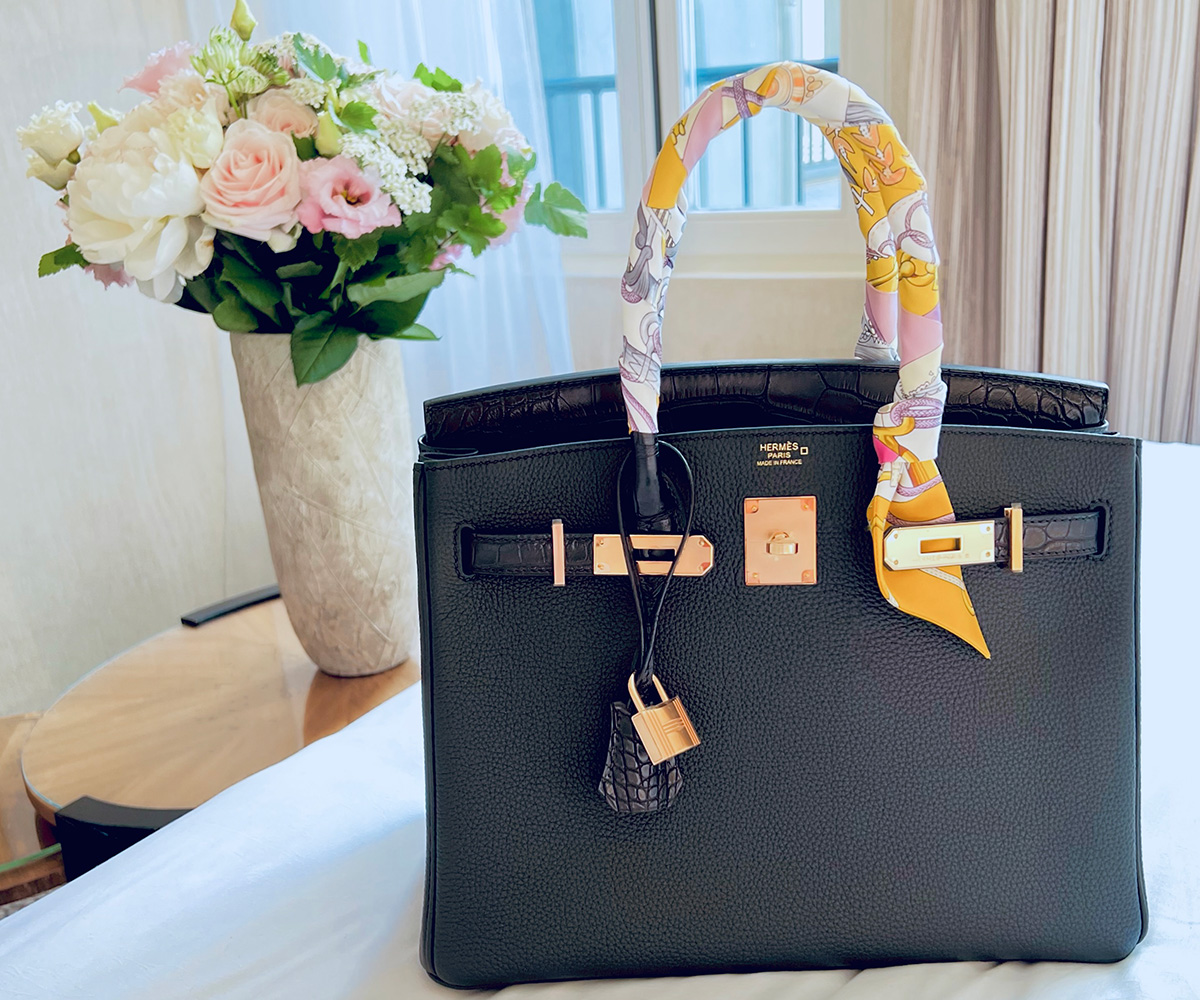 A 30cm Birkin in Noir with RGHW.