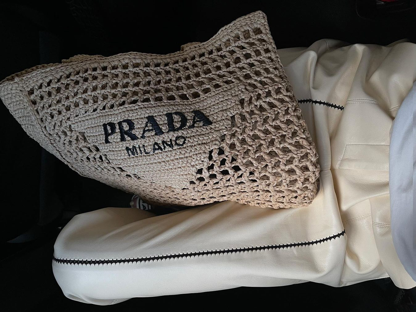 I Really Want A Prada Raffia Tote Bag
