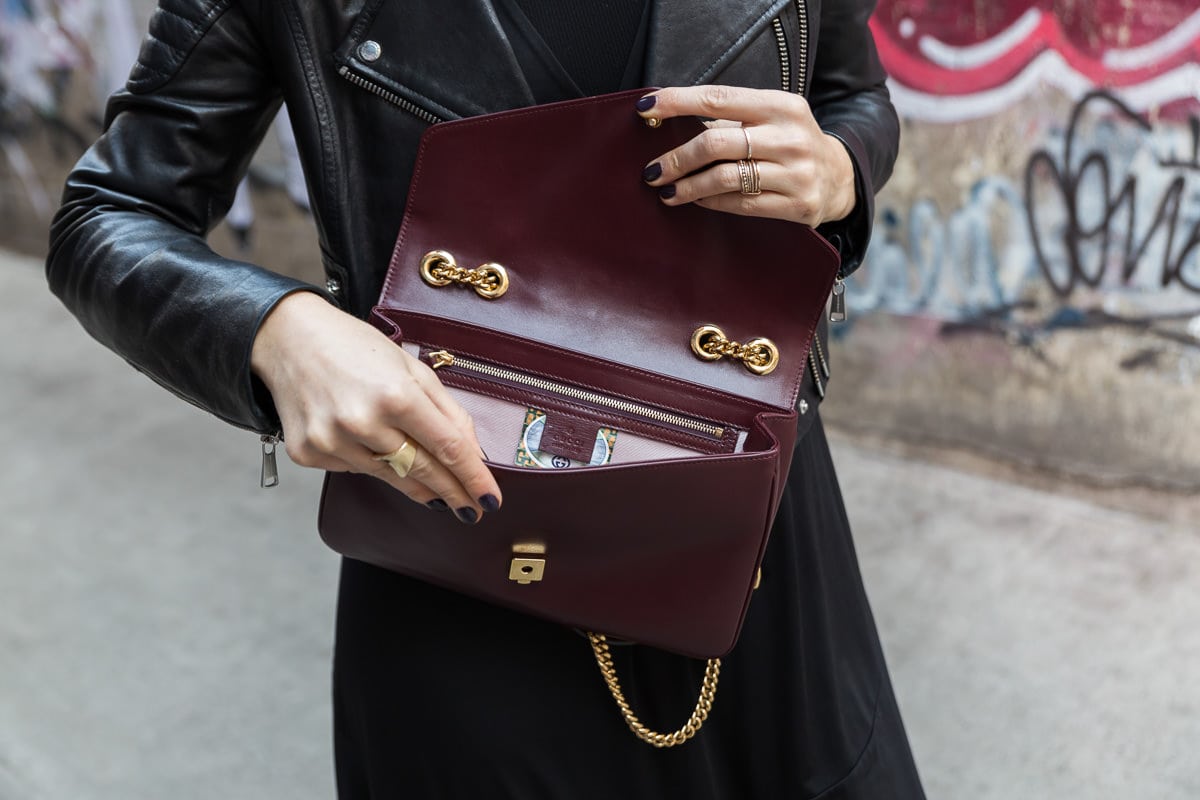 Gucci Rajah Shoulder Bag interior