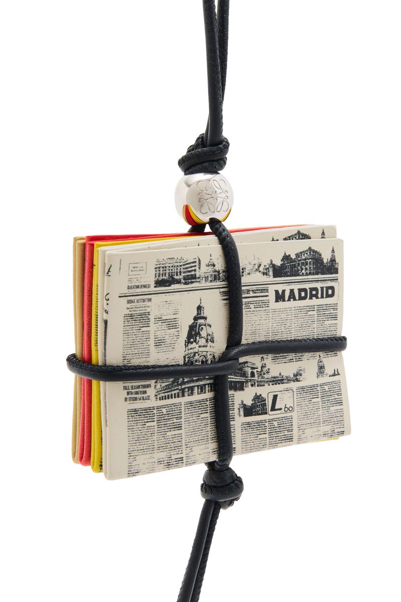 Loewe Newspaper charm in calfskin