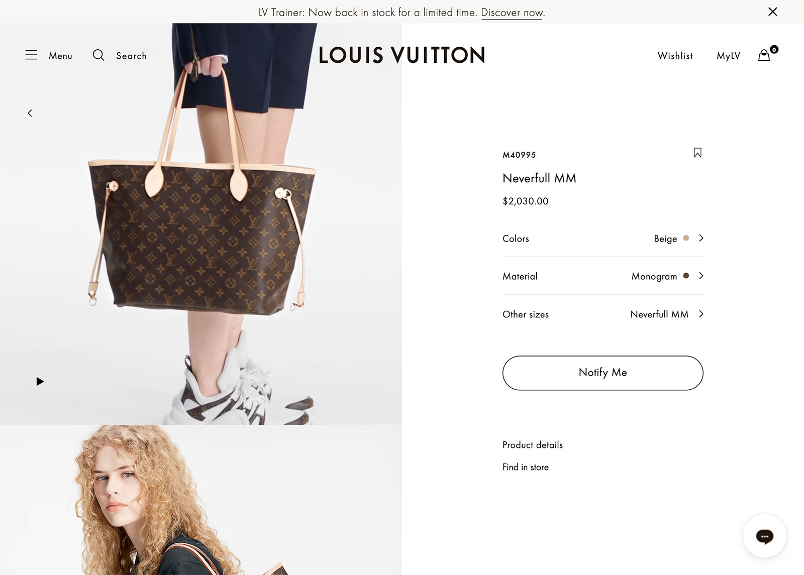 Louis Vuitton Neverfull Notify Me