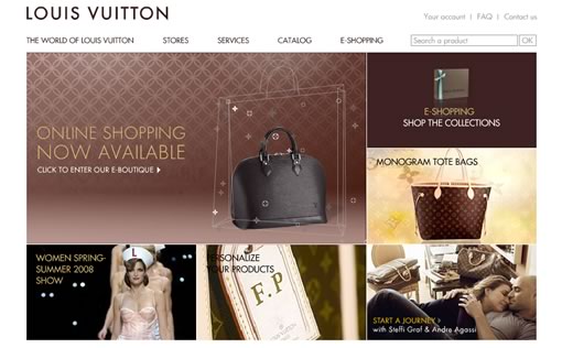 Louis Vuitton Website Update