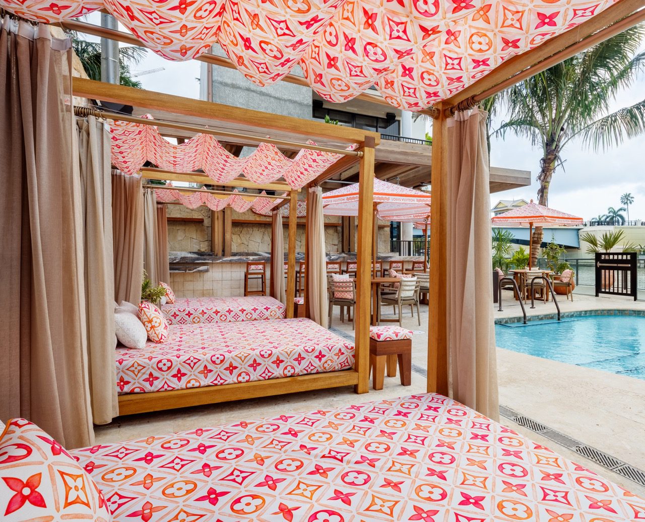 Louis Vuitton Miami By The Pool Popup Shop Cabanas
