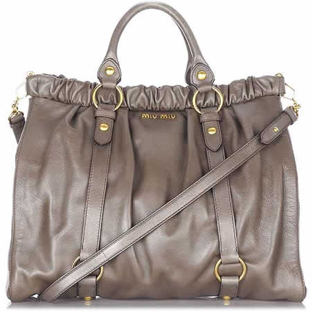 Miu Miu Gathered Leather Bag
