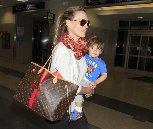 Molly Sims Returns From Vacation With Customized Louis Vuitton
