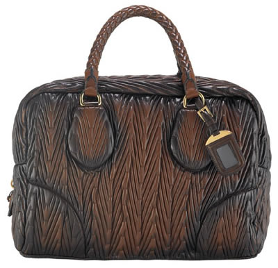 Prada Napa Chevron Antic Handbag