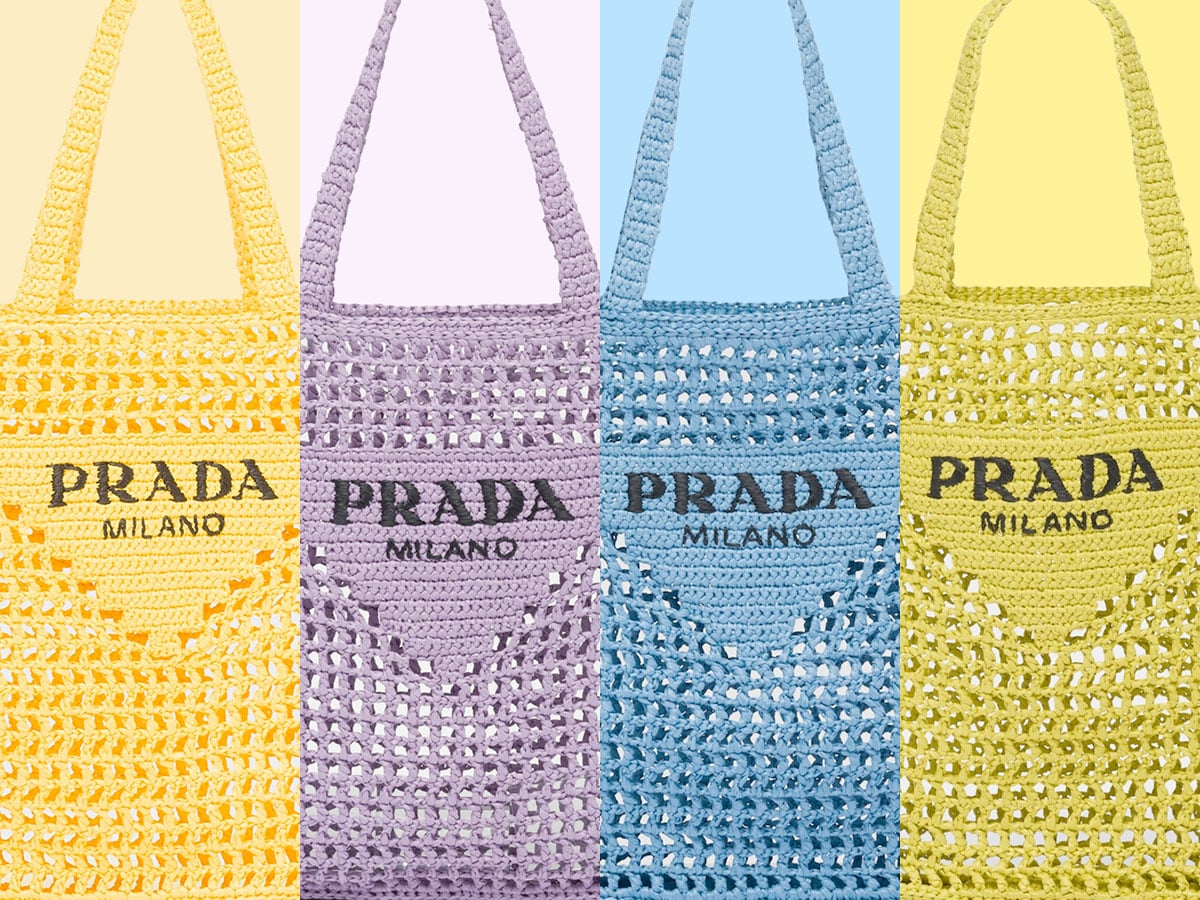 I'm Just A Girl Who Wants This Prada Raffia Bag In Every Color
